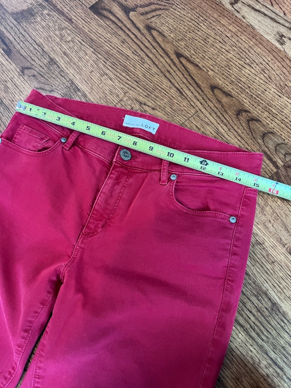 Loft Red Modern Skinny Crop Women's Jeans - Size 8 - Picture 9 of 11
